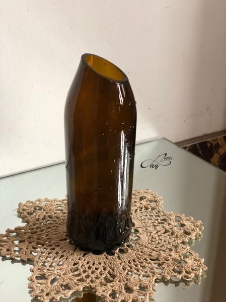 Ваза форми Champagne оливкова з косим зрізом LB157 фото
